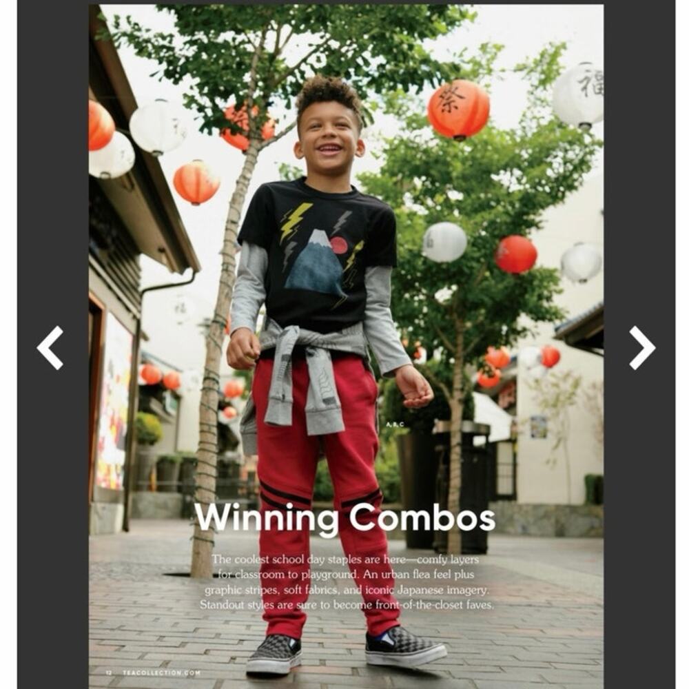 Tea Collection Layered Long Sleeve Graphic Tee - Mount Fuji - Picture 8 of 8